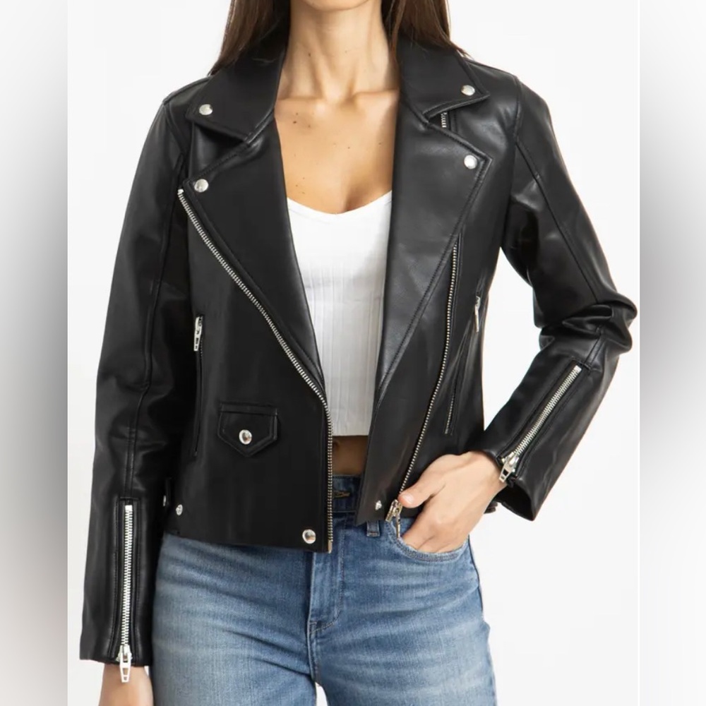 Blank NYC Faux leather moto jacket